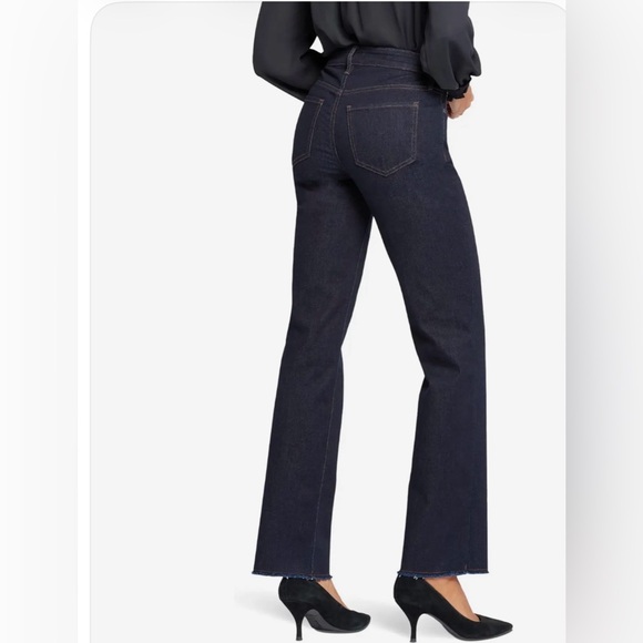 Worn Once NYDJ Women's Dark Blue Relaxed “Magical” Straight Leg Jean, Size 16 - Picture 2 of 16